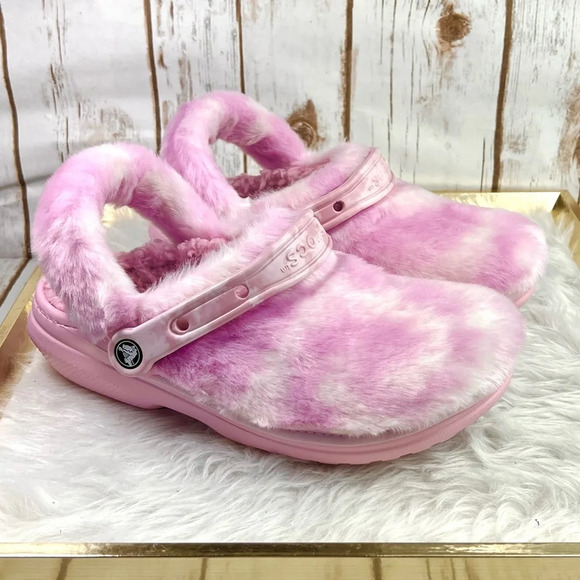 NEW CROCS Classic Fur Sure Pink Clog - Picture 5 of 9